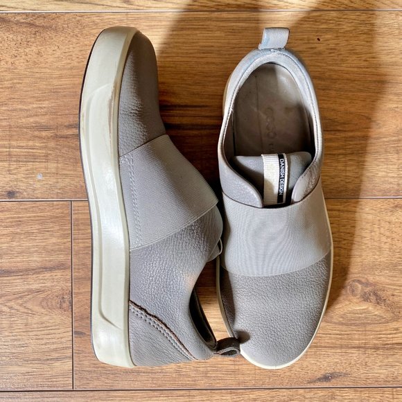 Ecco Grey Leather Sneakers - Picture 5 of 6